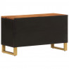 Szafka pod TV, brązowo-czarna 80x31,5x46 cm, lite drewno mango