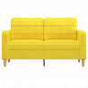 Sofa 2-osobowa, jasnożółta, 140 cm, tapicerowana tkaniną