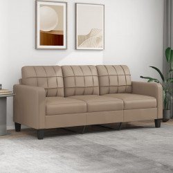 3-osobowa sofa, cappuccino, 180 cm, sztuczna skóra