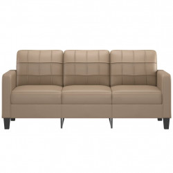 3-osobowa sofa, cappuccino, 180 cm, sztuczna skóra