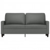 Sofa 2-osobowa, ciemnoszara, 140 cm, tapicerowana tkaniną