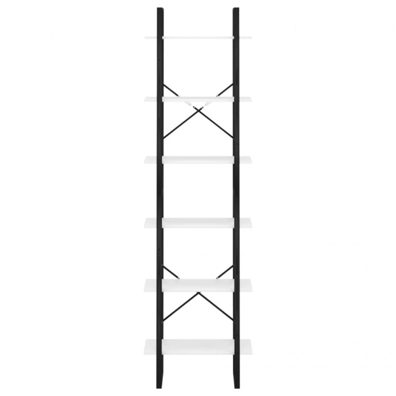 Regał na książki, biały, 60x30x210 cm, materiał drewnopochodny