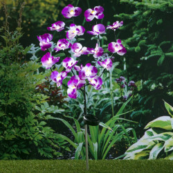 HI Ogrodowa lampka solarna w kształcie orchidei, 75 cm