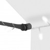 Ręcznie zwijana markiza z LED, 250 cm, kremowa