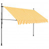 Ręcznie zwijana markiza z LED, 250 cm, biało-pomarańczowa