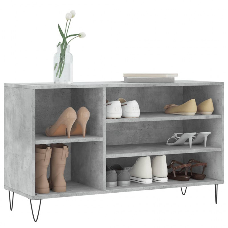 Szafka na buty, szarość betonu, 102x36x60 cm