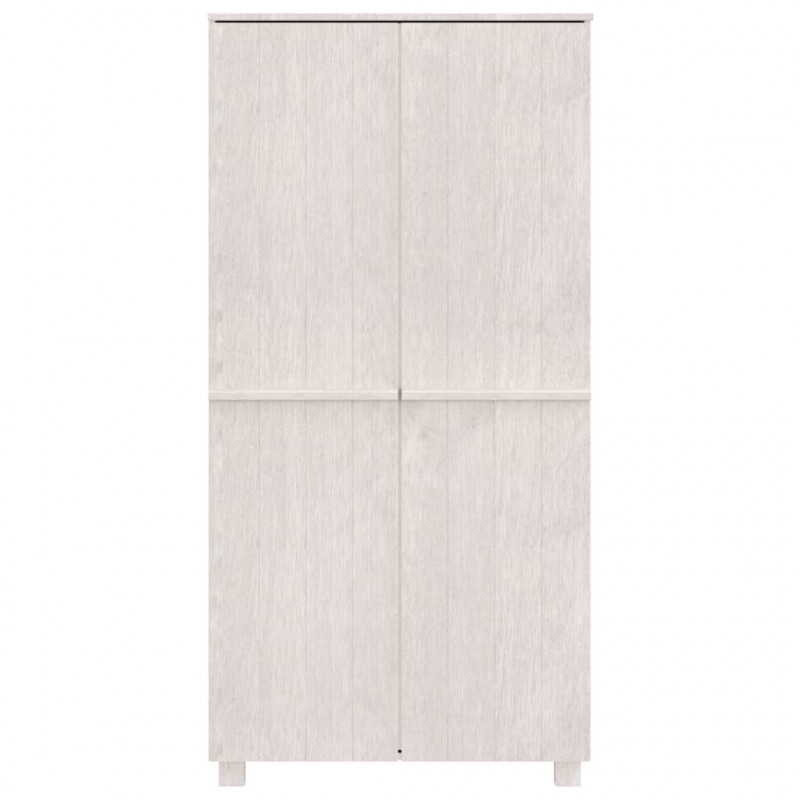 Szafa HAMAR, biała, 89x50x180 cm, lite drewno sosnowe