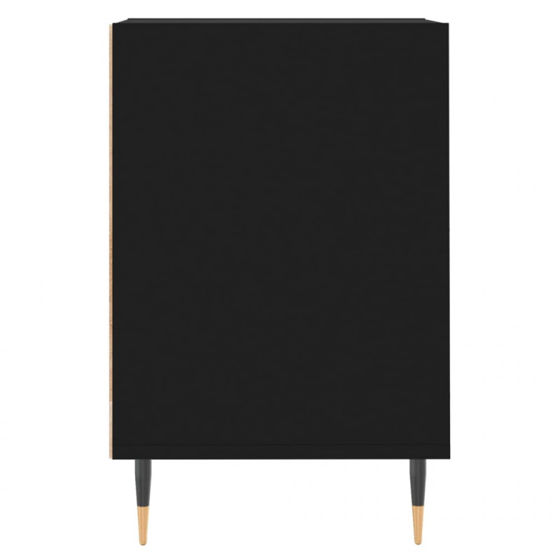 Szafka pod TV, czarna, 160x35x55 cm, materiał drewnopochodny