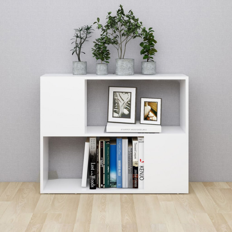 Szafka TV, biała, 80x24x63 cm, materiał drewnopochodny