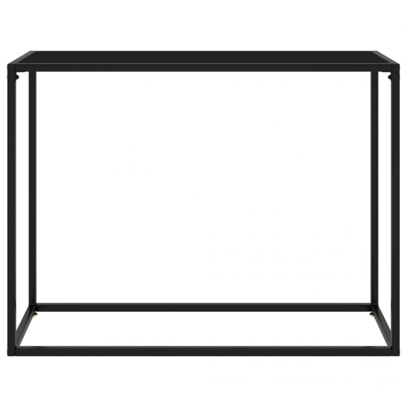 Stolik konsolowy, czarny, 100x35x75 cm, szkło hartowane
