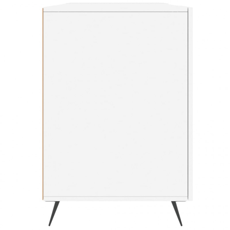 Biurko, białe, 140x50x75 cm, materiał drewnopochodny
