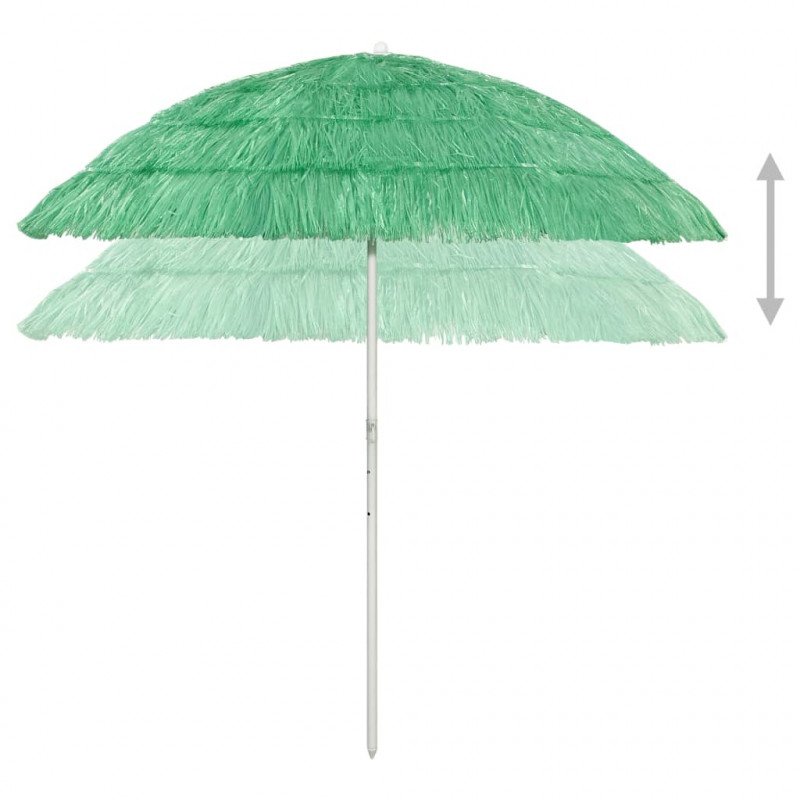 Parasol plażowy w hawajskim stylu, zielony, 240 cm