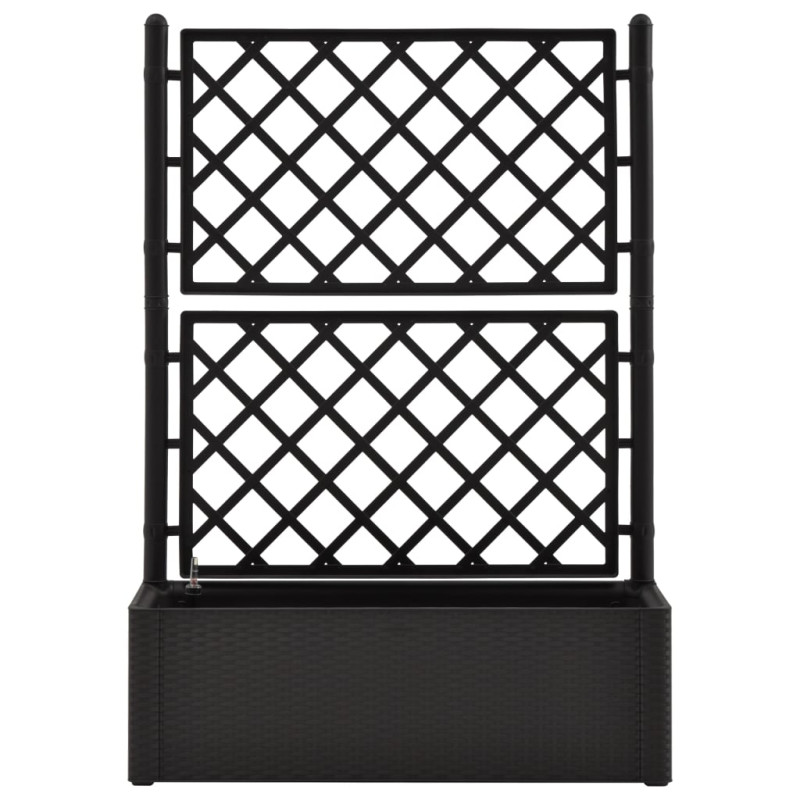 Podwyższona donica z treliażem i systemem podlewania, antracyt