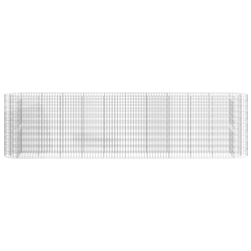 Podwyższona donica gabionowa galwanizowane żelazo 400x50x100 cm