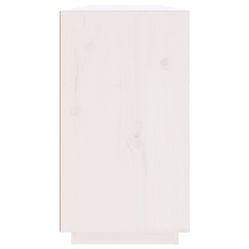 Komoda, biała, 100x40x75 cm, lite drewno sosnowe