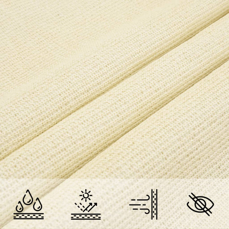 Żagiel przeciwsłoneczny, 160 g/m², kremowy, 2x4,5 m, HDPE