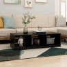 Stolik kawowy, czarny, 110x50x34 cm, lite drewno sosnowe