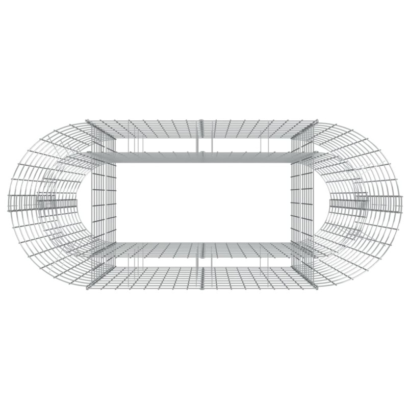 Podwyższona donica gabionowa, galwanizowane żelazo, 120x50x100