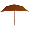 Parasol ogrodowy na drewnianym słupku, terakota, 200x300 cm