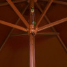Parasol ogrodowy na drewnianym słupku, terakota, 200x300 cm