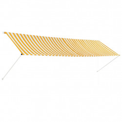 Markiza zwijana, 400 x 150 cm, żółto-biała