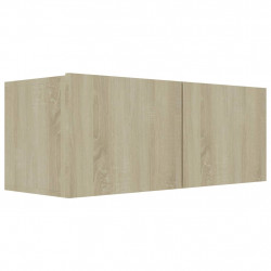 Szafka pod TV, dąb sonoma, 80x30x30 cm, materiał drewnopochodny