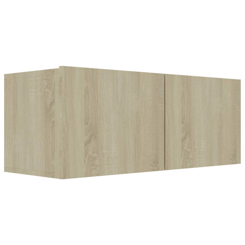 Szafka pod TV, dąb sonoma, 80x30x30 cm, materiał drewnopochodny