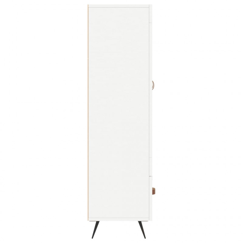Wysoka szafka, biała, 69,5x31x115 cm, materiał drewnopochodny