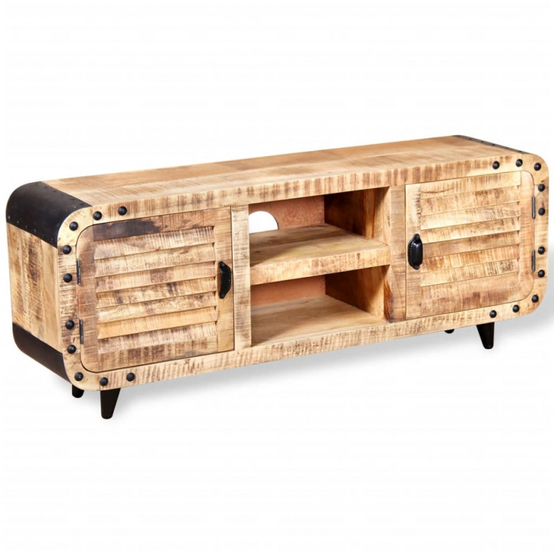 Szafka TV z surowego drewna mango 120x30x50 cm