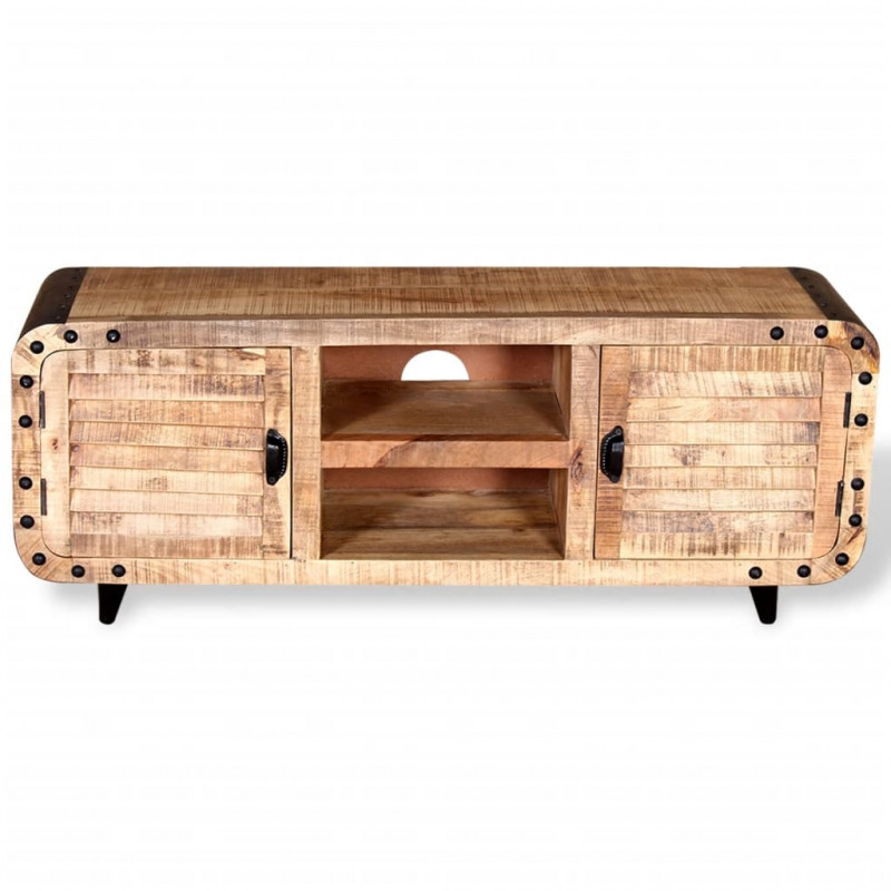 Szafka TV z surowego drewna mango 120x30x50 cm