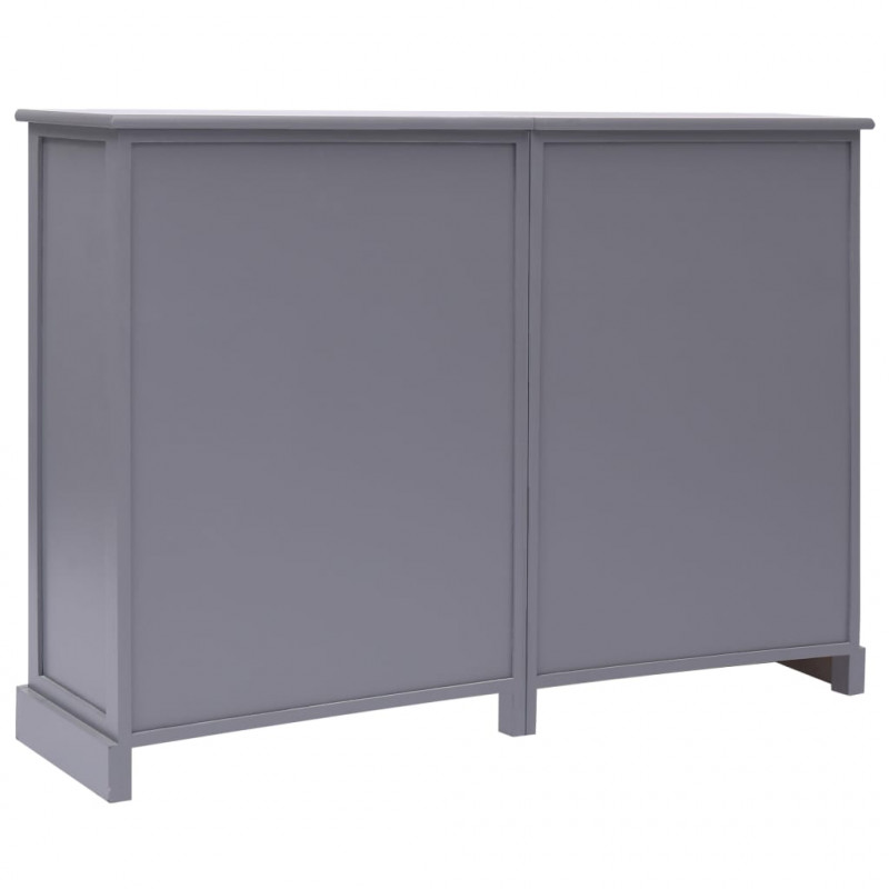 Komoda z 10 szufladami, szara, 113 x 30 x 79 cm, drewniana
