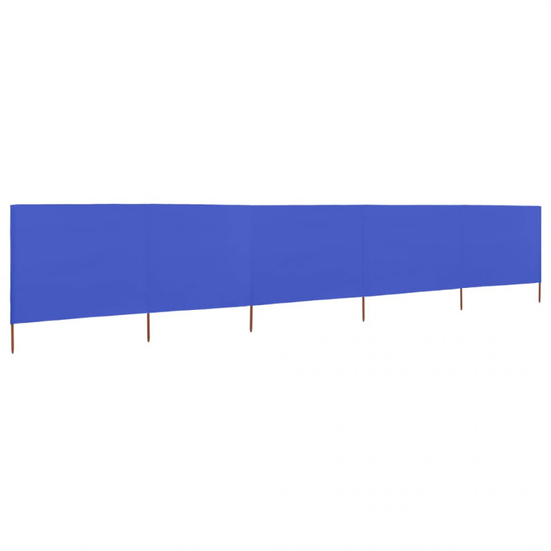 Parawan 5-skrzydłowy z tkaniny, 600x160 cm, błękit lazur