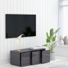 Szafka pod TV, szara, wysoki połysk, 80x34x30 cm