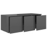 Szafka pod TV, szara, wysoki połysk, 80x34x30 cm