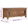 Szafka pod TV, 90 x 30 x 35 cm, lite drewno tekowe