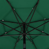 3-poziomowy parasol na aluminiowym słupku, zielony, 3,5 m