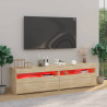 Szafki pod TV z LED, 2 szt., dąb sonoma, 75x35x40 cm
