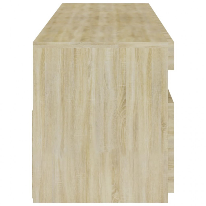 Szafki pod TV z LED, 2 szt., dąb sonoma, 75x35x40 cm