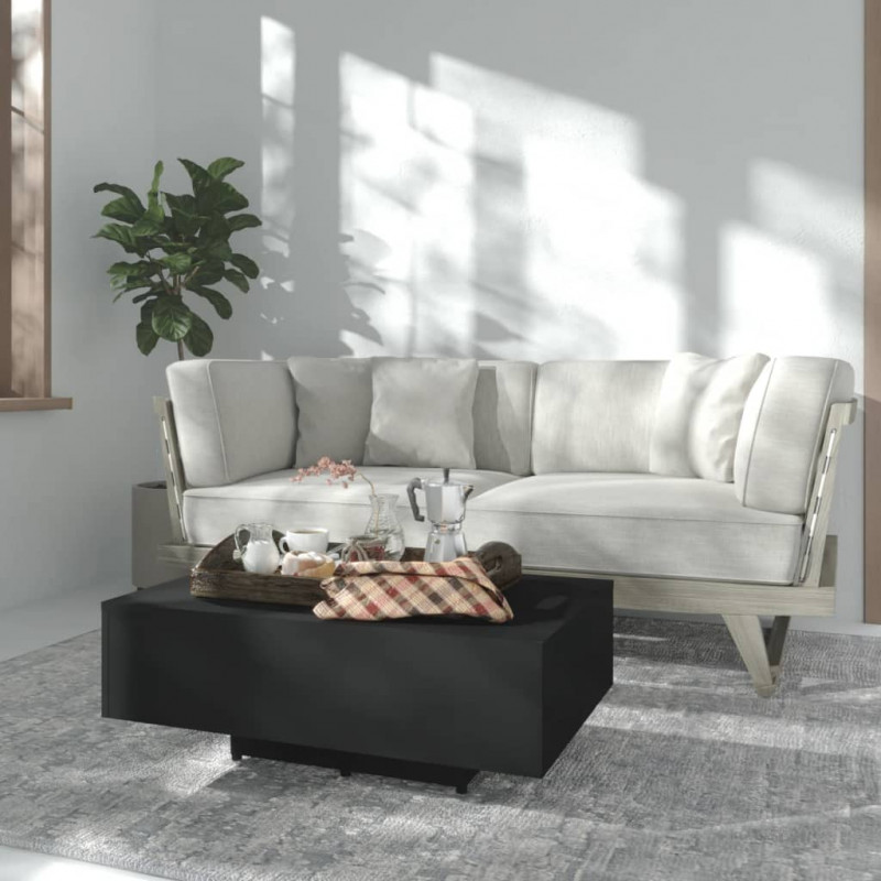 Stolik kawowy, czarny, 85x55x31 cm, materiał drewnopochodny