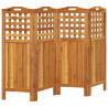 Parawan 4-panelowy, 162x2x115 cm, lite drewno akacjowe