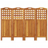 Parawan 4-panelowy, 162x2x115 cm, lite drewno akacjowe