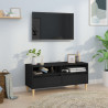 Szafka pod TV, czarna, 100x34,5x44,5cm, materiał drewnopochodny