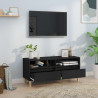 Szafka pod TV, czarna, 100x34,5x44,5cm, materiał drewnopochodny