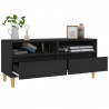 Szafka pod TV, czarna, 100x34,5x44,5cm, materiał drewnopochodny
