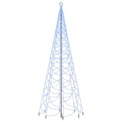 Choinka z metalowym słupkiem, 1400 niebieskich diod LED, 5 m