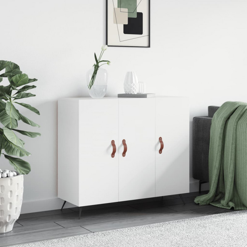 Szafka, biała, 90x34x80 cm, materiał drewnopochodny