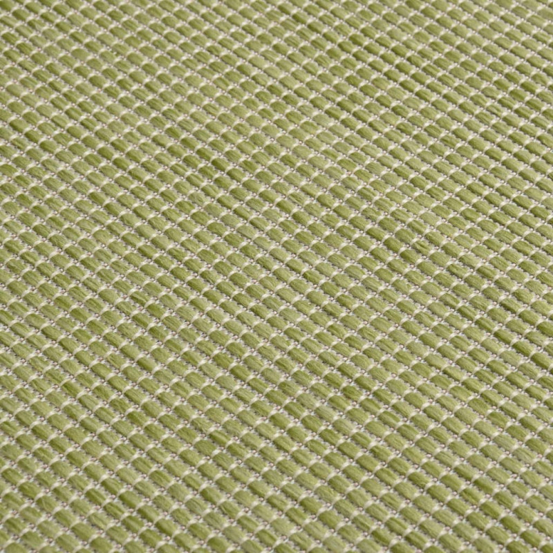 Dywan zewnętrzny o płaskim splocie, 100x200 cm, zielony