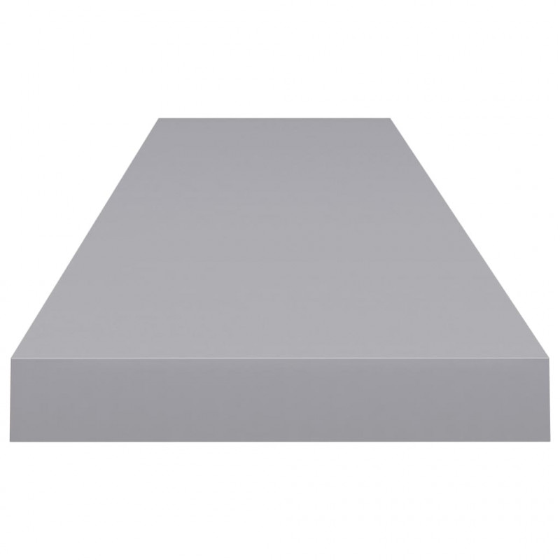 Półki ścienne, 2 szt., szare, 120x23,5x3,8 cm, MDF