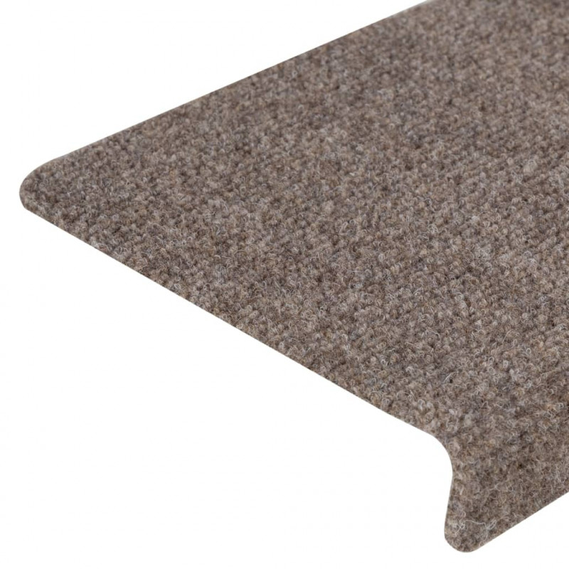 Nakładki na schody, 15 szt., igłowane, 65x21x4 cm, kremowe