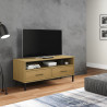 Szafka pod TV OSLO, metalowe nóżki, brązowa, sosnowa